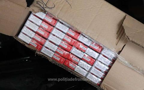Poliţia de frontieră - Aproape 4 milioane de ţigarete fără documente legale, găsite într-un vehicul condus de un bosniac, la Calafat - FOTO