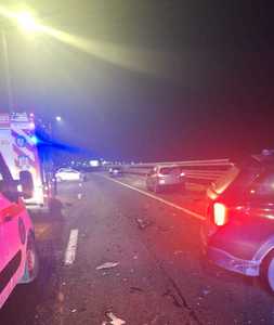 UPDATE - Accident cu patru maşini pe Autostrada Bucureşti – Piteşti / Cinci persoane au fost transportate la spital - FOTO
