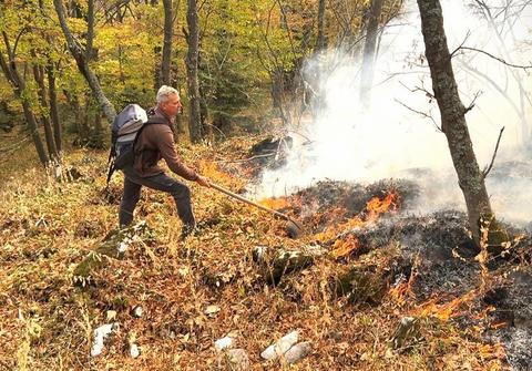 Caraş-Severin: Continuă lupta cu flăcările în Parcul Naţional Domogled – Valea Cernei/ Weekend de foc pentru pompieri şi silvicultori/ Luni, peste 130 de forţe de intervenţie acţionează pentru limitarea propagării incendiului şi limitarea focarelor