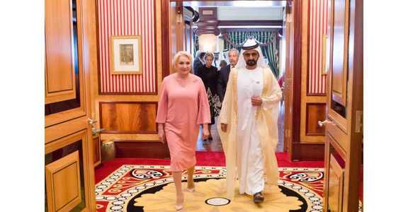 Premierul Dăncilă s-a întâlnit cu prim-ministrul Emiratelor Arabe Unite şi cu preşedintele Autorităţii Maritime a oraşului Dubai - FOTO, VIDEO