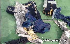 Cutiile negre nu se află printre bucăţile epavei avionului Egypt Air descoperite