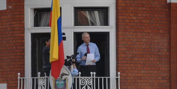 Assange, audiat de justiţie în Ambasada Ecuadorului din Londra