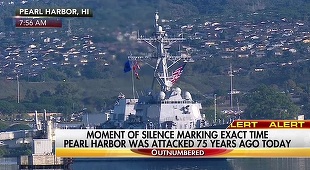 Statele Unite au marcat 75 de ani de la atacul armatei japoneze asupra bazei militare de la Pearl Harbour în Hawaii
