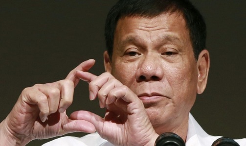 Preşedintele Duterte recunoaşte că a împuşcat mortal trei bărbaţi în timp ce conducea metropola Davao
