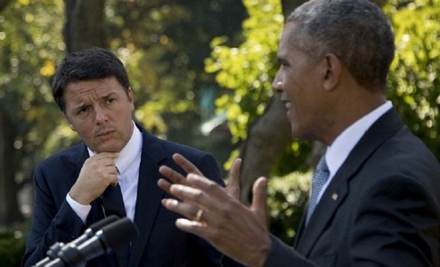 Barack Obama se întâlneşte cu Matteo Renzi la Milano, unde efectuează o vizită de două zile