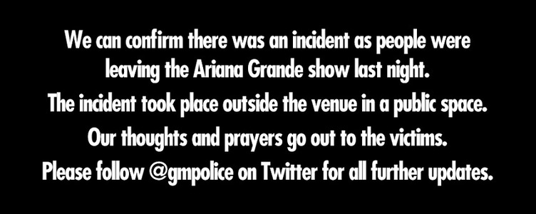 Poliţia: Tratăm explozia de la Manchester Arena ca pe un incident terorist până când vom avea alte informaţii
