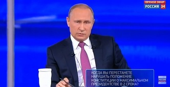 Criza economică s-a încheiat iar inflaţia scade în Rusia, anunţă Putin în sesiunea anuală de întrebări şi răspunsuri cu cetăţenii