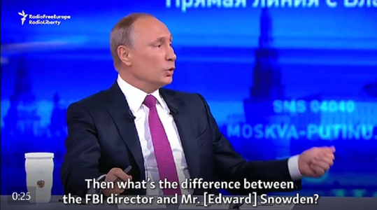 Putin speră la o normalizare a relaţiilor dintre Rusia şi SUA, dar îi oferă ironic azil lui Comey pe care-l compară cu Snowden - VIDEO