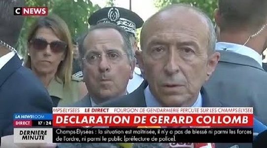 Ministrul francez de Interne evocă ”o tentativă de atentat” pe Champs-Elysées; şoferul a murit