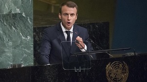 Macron a cerut marţi, într-un discurs istoric, o cooperare mai strânsă în UE. VIDEO