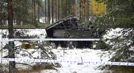 Cel puţin patru morţi în Finlanda, trei militari şi un pasager, într-o coliziune între un tren şi un vehicul militar
