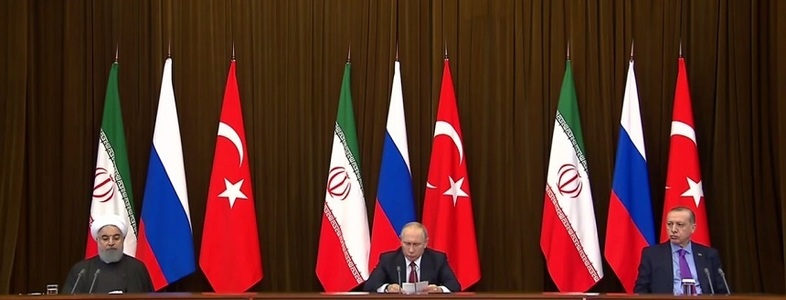 Putin crede, la summitul de la Soci cu Erdogan şi Rohani, în pacea în Siria