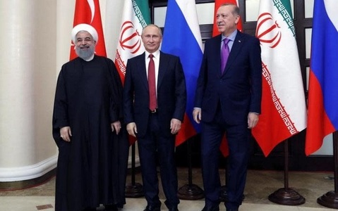 Putin, Erdogan şi Rohani convin să organizeze un ”congres naţional sirian” al regimului şi opoziţiei la Soci