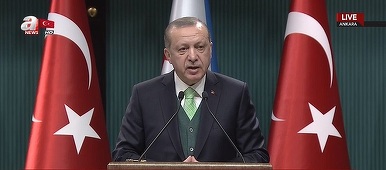 Erdogan îndeamnă la susţinerea unei rezoluţii cu privire la statutul Ierusalimului în Adunarea Generală a ONU