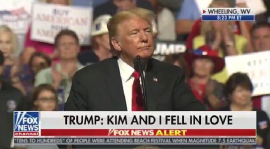 Trump dă asigurări că el şi Kim s-au ”îndrăgostit”
