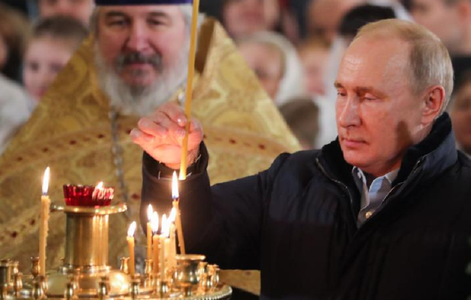 Putin, la slujba de Crăciun la Sankt Petersburg