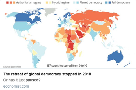 Democraţia, în declin în Europa mai puternic decât în orice altă regiune din lume; România pe ultimul loc în UE - Indicele EIU al Democraţiei 