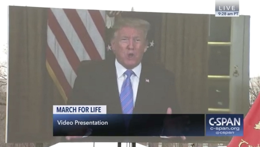Trump îşi exprimă susţinerea faţă de activiştii împotriva avortului la al 46-lea ”Marş pentru viaţă” de la Washington