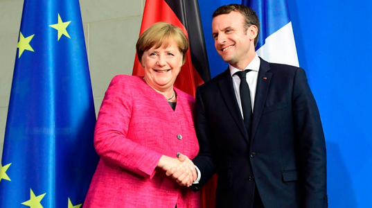 Macron şi Merkel semnează la Aachen un tratat franco-german proeuropean
