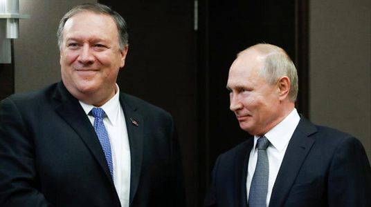 Moscova şi Washingtonul caută teren de apropiere în dosare concrete, cu Siria în frunte, în vizita lui Pompeo la Soci, unde a încercat să ”spargă gheaţa” cu Putin şi a purtat discuţii aprinse cu Lavrov