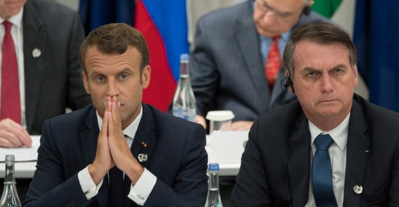Macron îl acuză pe Bolsonaro că a ”minţit” cu privire la lupta împotriva modificărilor climatice, iar Franţa se opune acordului de liber-schimb UE-Mercosur, anunţă Palatul Elysée