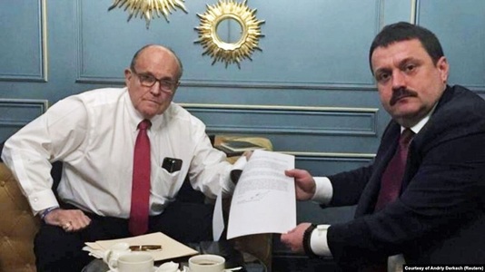 Un parlamentar ucrainean s-a întâlnit cu Giuliani pentru a discuta despre utilizarea improprie a fondurilor americane de către instituţii de stat din Ucraina