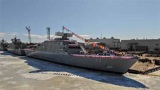 Littoral Combat Ship 23 din clasa Freedom a fost botezată la şantierul Fincantieri Marinette Marine