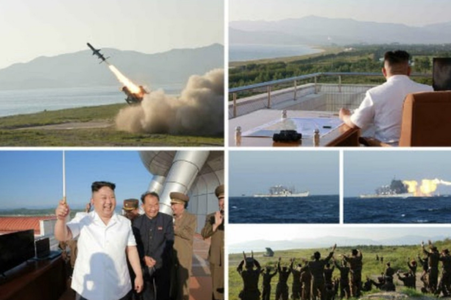 UPDATE-Coreea de Nord trage mai multe rachete de croazieră cu rază scurtă de acţiune de la Munchon către Marea Japoniei, cu o zi înainte de marcarea a 108 de la naşterea fondatorului regimului Kim Il Sung şi de alegerile legislative din Coreea de Sud