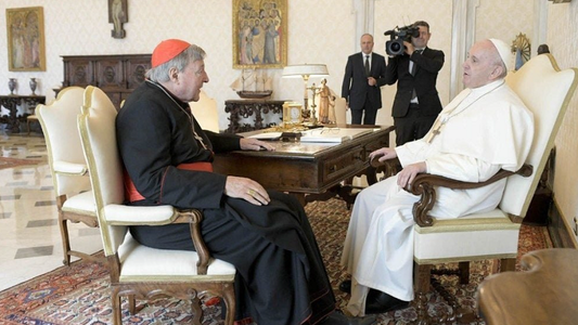 Cardinalul australian George Pell, achitat de pedofilie, primit de Papa Francisc într-o audienţă privată în plin scandal financiar la Vatican