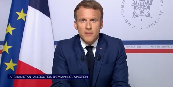 Emmanuel Macron: Afganistanul nu trebuie să redevină sanctuarul terorismului aşa cum a fost. Preşedintele francez a anunţat o "iniţiativă" cu europenii contra fluxurilor importante de migranţi