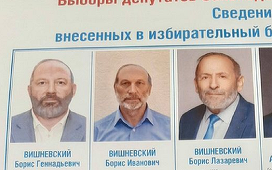 Un opozant rus, Boris Vişnevski, descoperă două sosii, cu acelaşi nume, aceeaşi barbă şi tunsoare, care-l înfruntă în alegerile la Parlamentul regional din Sankt Petersburg