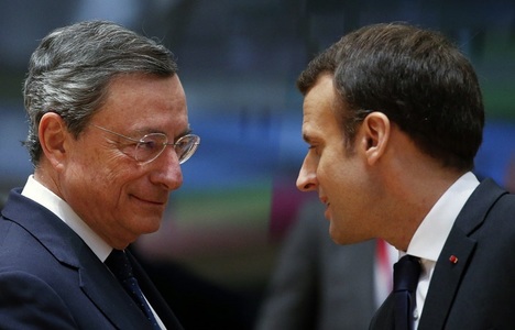 Emmanuel Macron şi Mario Draghi vor semna un acord pentru echilibrarea balanţei puterii în Europa după plecarea cancelarului german Merkel - sursă