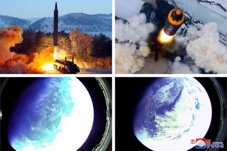 Coreea de Nord a confirmat testul de duminică cu racheta balistică cu rază intermediară de acţiune Hwasong-12. Fotografii neobişnuite din spaţiu arată peninsula coreeană 