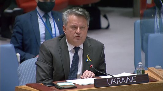 Ambasadorul ucrainean la ONU cere statelor membre să susţină propunerea de suspendare a Rusiei din Consiliul pentru Drepturile Omului şi compară Consiliul cu Titanicul, care trebuie salvat de la ”scufundare”