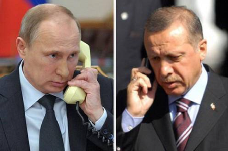 Putin discută cu Erdogan despre situaţia ”umanitară” din Ucraina şi ”apărarea” Donbasului, anunţă Kremlinul
