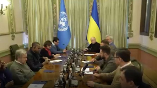Bombardamente la Kiev, în timpul unei vizite a secretarului general al ONU Antonio Guterres