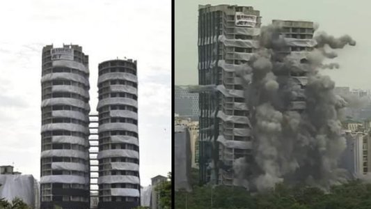 Două clădiri-turn construite ilegal au fost demolate în India – VIDEO