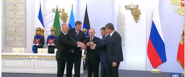 Rusia anexează regiunile ucrainene Herson, Zaporojie, Lugansk şi Doneţk - Putin: Populaţia a făcut o alegere istorică / Sunt patru noi regiuni ale Rusiei / Tratatele de anexare, semnate de Putin şi de liderii pro-ruşi ai celor patru regiuni - VIDEO