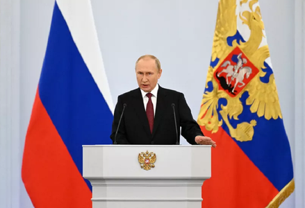 ”Oamenii şi-au făcut alegerea”, declară Putin, în aplauze, înainte să anexeze patru regiuni din Ucraina