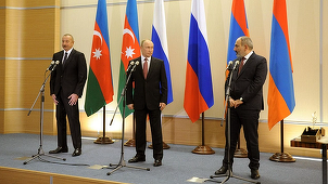 Premierul armean Nikol Paşinian anunţă un summit cu preşedinţii rus Vladimir Putin şi azer Ilham Aliev, la Soci, la 31 octombrie, la invitaţia Kremlinului