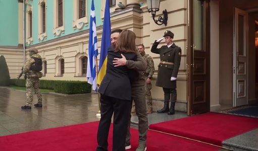 Preşedinta Greciei se află în vizită în Ucraina - VIDEO