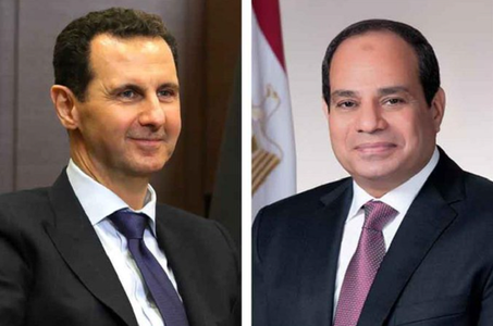 Preşedintele egiptean Abdel Fattah el-Sisi îl sună pe omologul său sirian Bashar al-Assad după cutremurul devastator, o convorbire fără precedent