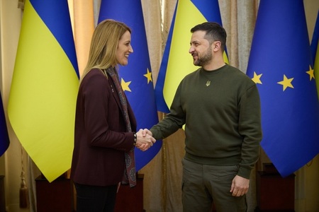 Ucraina - Preşedinta Parlamentului European, Roberta Metsola, speră la începerea negocierilor de aderare la UE anul acesta
