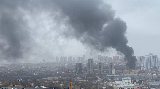 Incendiu în vecinătatea unei clădiri FSB la Rostov-pe-Don