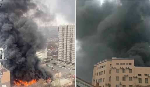 Incendiul din sediul FSB de la Rostov-pe-Don s-a soldat cu un mort - VIDEO