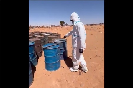 Forţele din estul Libiei spun că au găsit cele 2 tone de uraniu dat dispărut de AIEA - VIDEO