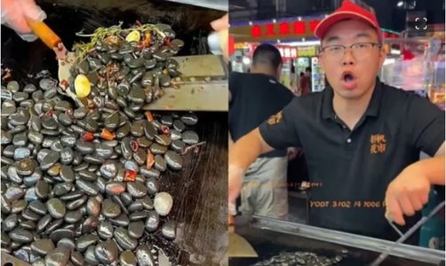 Nebunia culinară care zguduie reţelele sociale din China: pietre prăjite - VIDEO