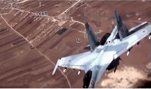 SUA acuză că avioane ruseşti că au hărţuit drone americane aflate în misiune în Siria - VIDEO