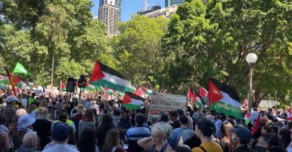 Mii de persoane au participat la mitinguri pro-palestiniene în Australia, sub o intensă supraveghere a poliţiei 