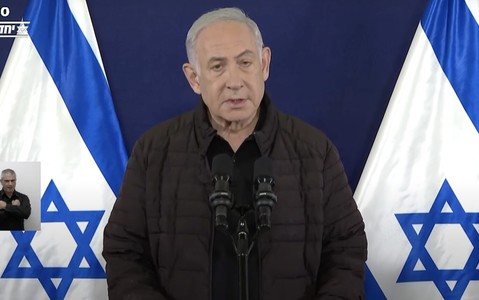 Netanyahu sugerează că Israelul se va opune revenirii Autorităţii Palestiniene în Gaza după război şi spune că "va păstra controlul general al securităţii" în zonă. Israelul "va rămâne ferm în faţa lumii, dacă va fi necesar", asigură premierul